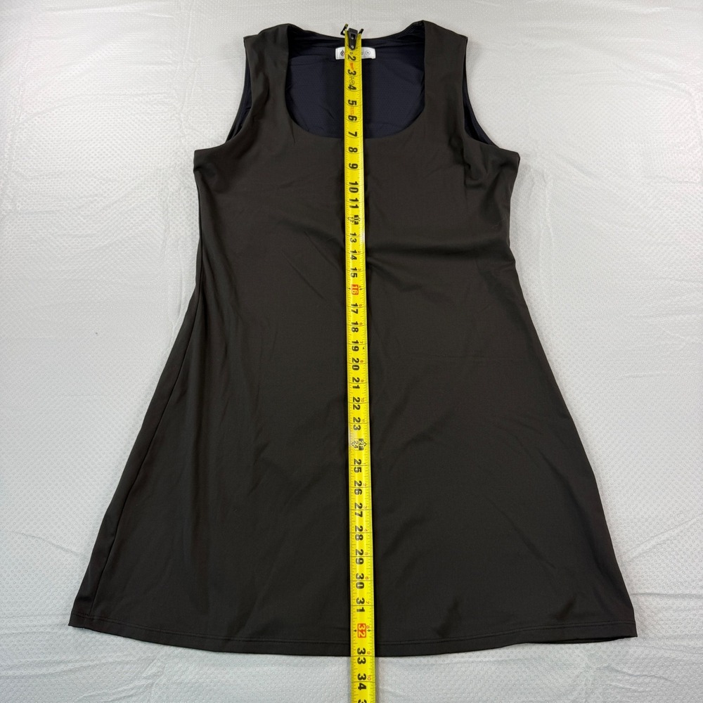Laslulu Womens XL Black Athletic Mini Tennis Dress Scoop Neck Workout Activewear - Picture 2 of 8